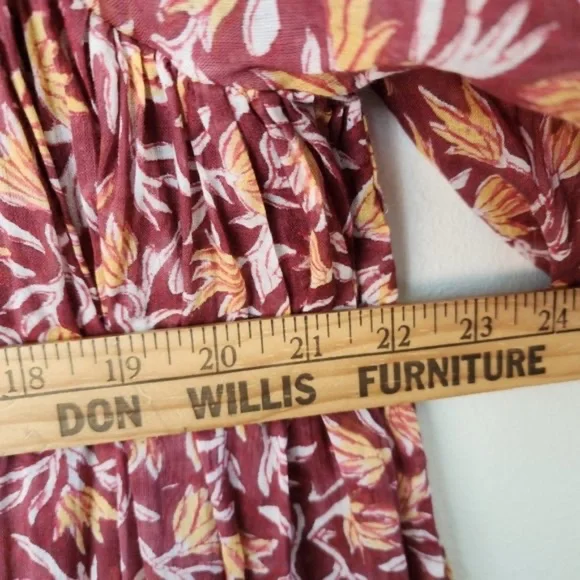 Daughters of India Women Kyra Midi Dress XL Floral Print Baloon Sleeve Bohemian - Picture 13 of 15